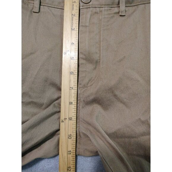J Crew Pants Mens 32x34 Beige Chino Stretch 484 Flat Front Slim Fit Cotton - Picture 4 of 12